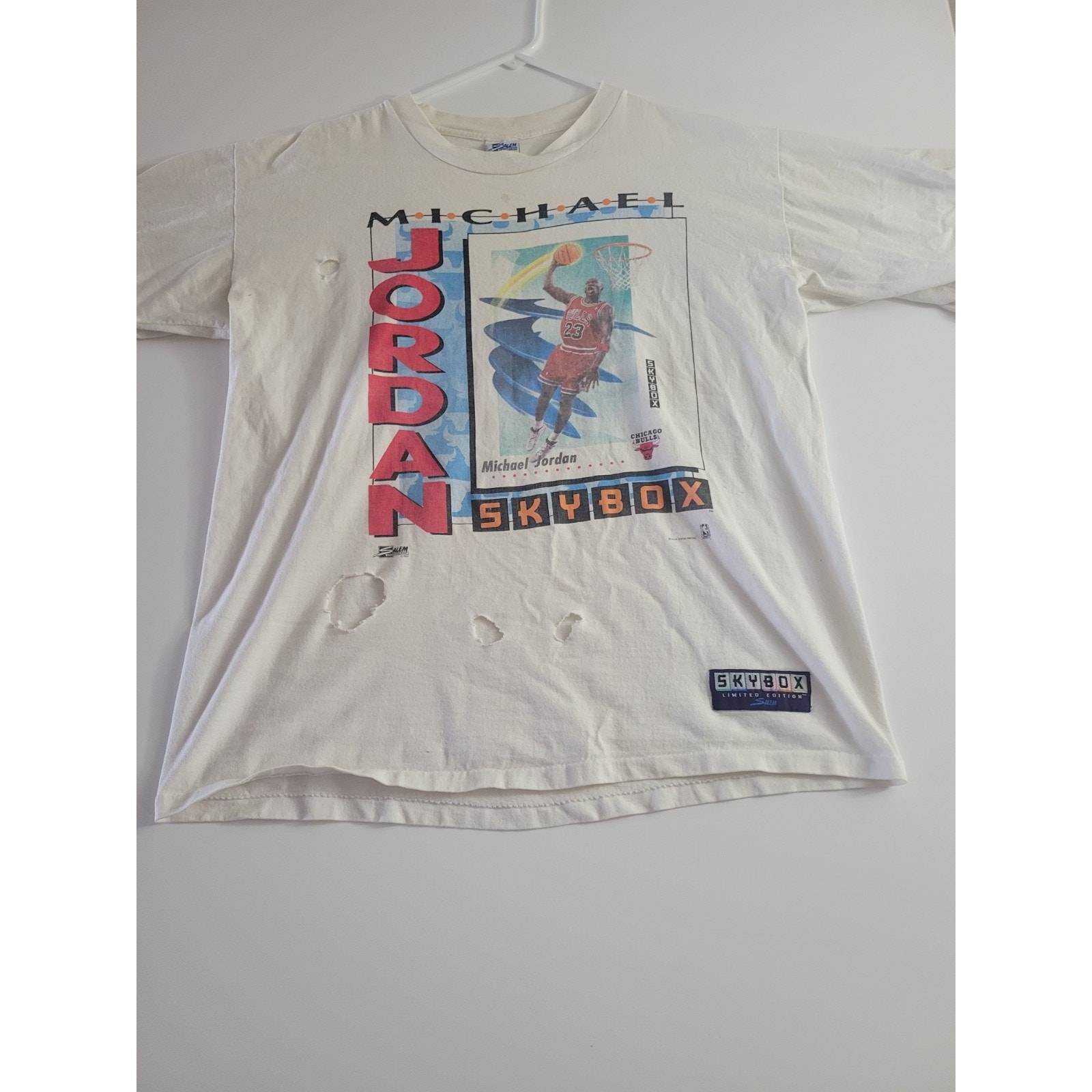 Vintage Shirt Mens Large Michael Jordan Skybox 90s 1991 Salem